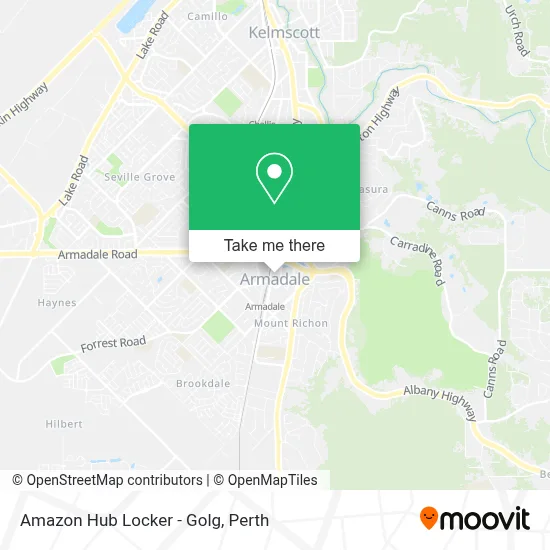 Mapa Amazon Hub Locker - Golg