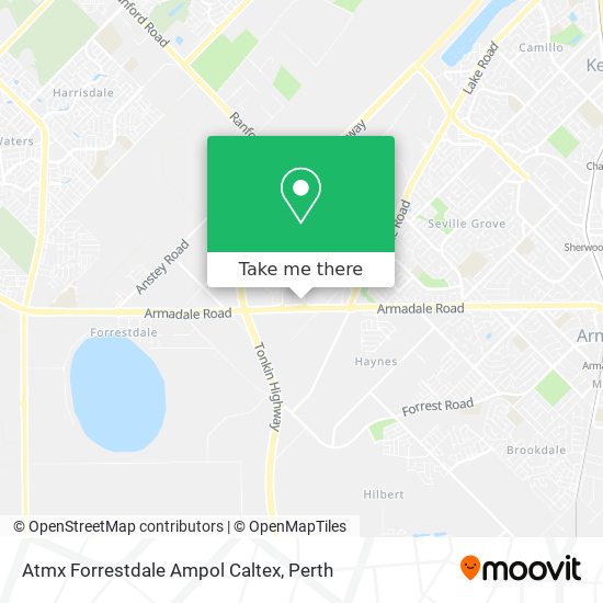 Atmx Forrestdale Ampol Caltex map