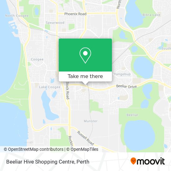 Beeliar Hive Shopping Centre map