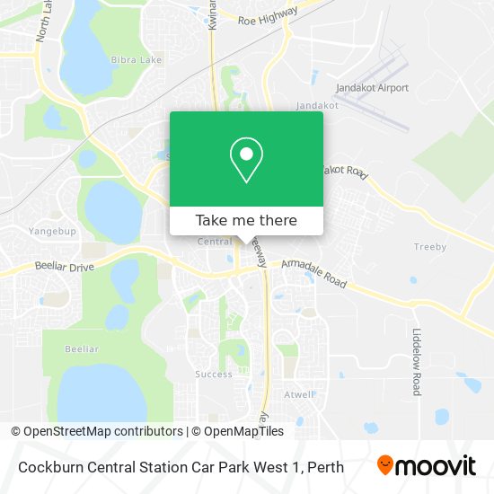 Cockburn Central Station Car Park West 1 map