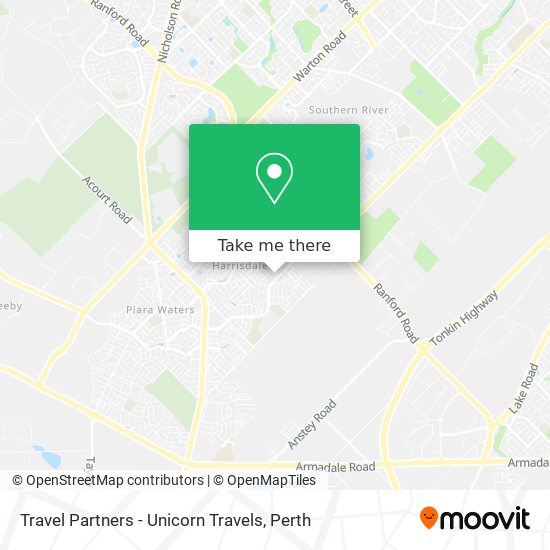 Travel Partners - Unicorn Travels map