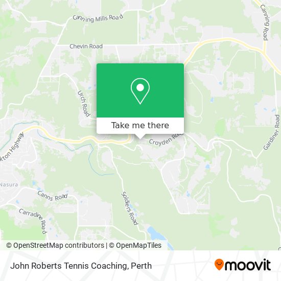 John Roberts Tennis Coaching map
