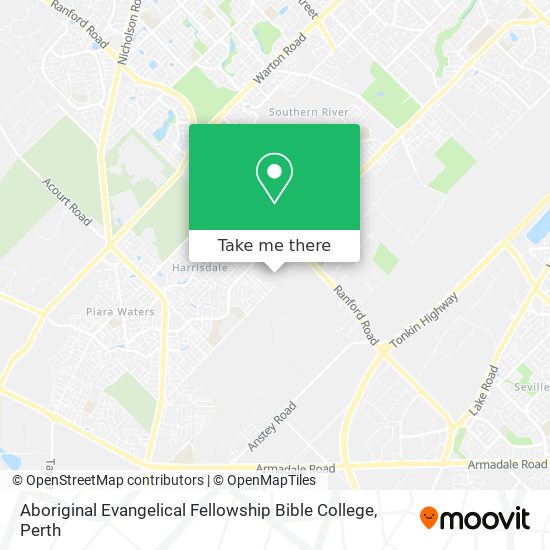 Aboriginal Evangelical Fellowship Bible College map