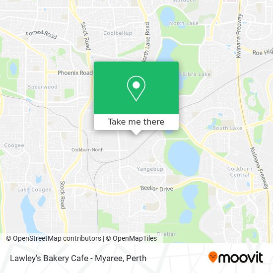 Mapa Lawley's Bakery Cafe - Myaree