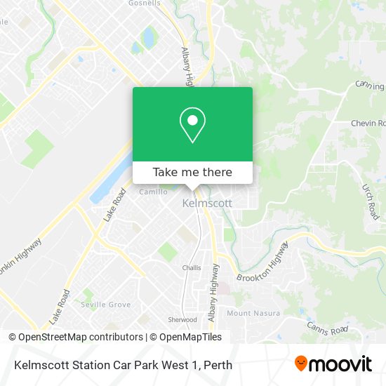 Kelmscott Station Car Park West 1 map