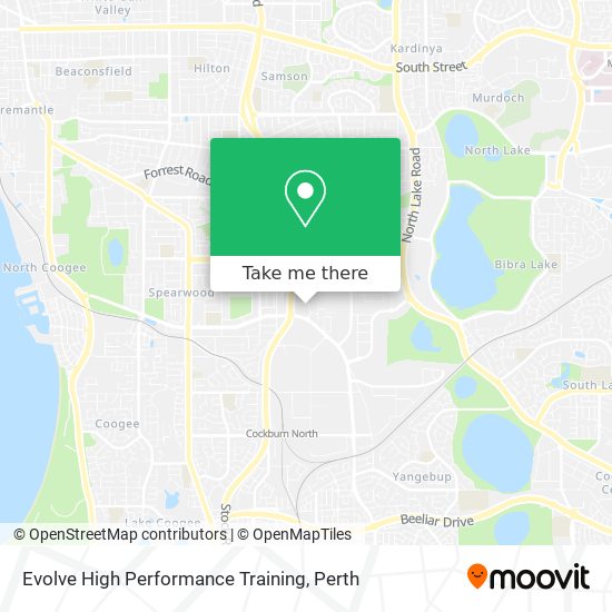 Evolve High Performance Training map