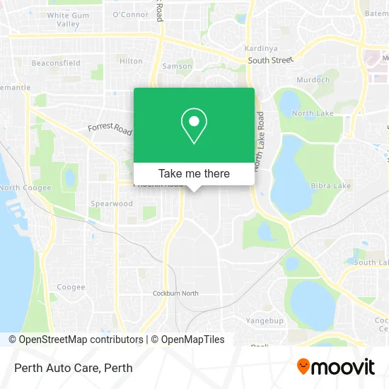 Mapa Perth Auto Care