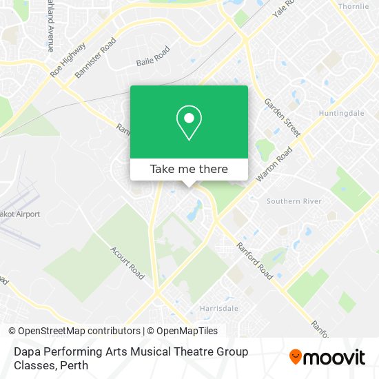 Dapa Performing Arts Musical Theatre Group Classes map