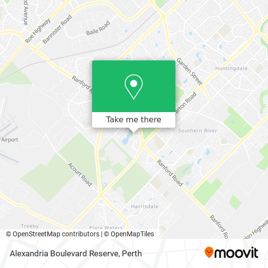 Alexandria Boulevard Reserve map