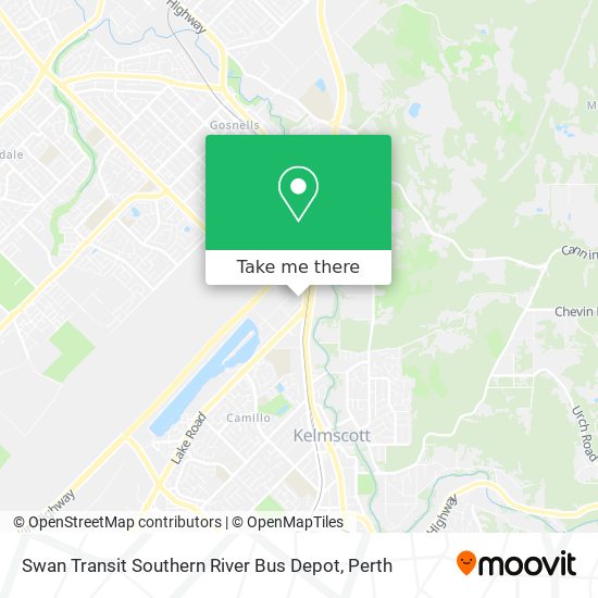 Swan Transit Southern River Bus Depot map