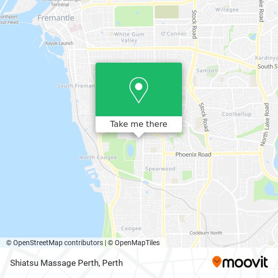 Shiatsu Massage Perth map