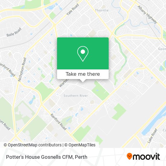 Potter's House Gosnells CFM map
