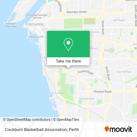 Mapa Cockburn Basketball Association