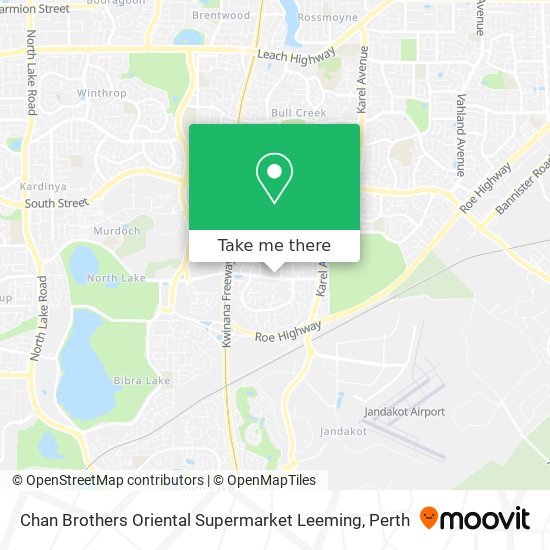 Chan Brothers Oriental Supermarket Leeming map