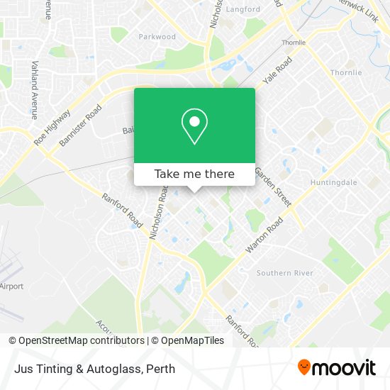 Jus Tinting & Autoglass map