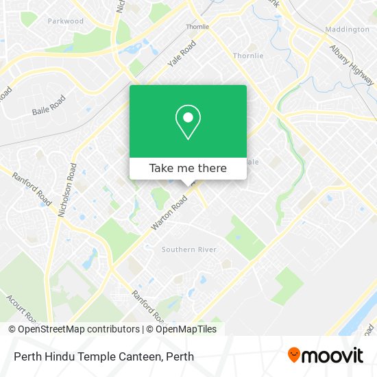 Perth Hindu Temple Canteen map