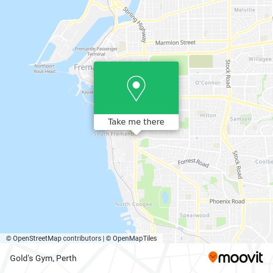 Gold's Gym map