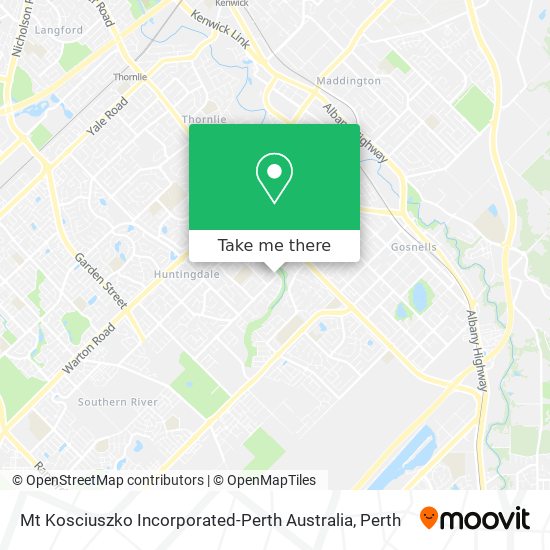 Mt Kosciuszko Incorporated-Perth Australia map