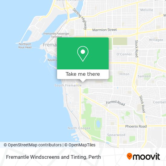 Fremantle Windscreens and Tinting map