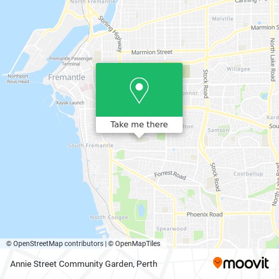 Annie Street Community Garden map