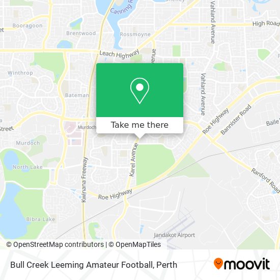 Bull Creek Leeming Amateur Football map