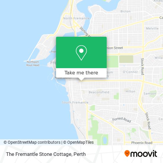 Mapa The Fremantle Stone Cottage