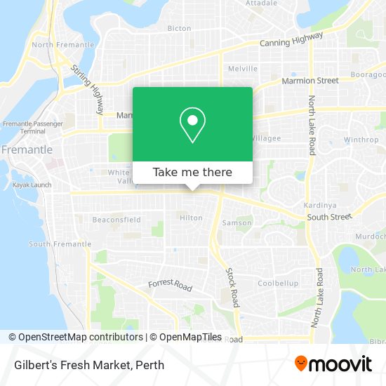 Gilbert's Fresh Market map