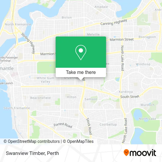 Mapa Swanview Timber