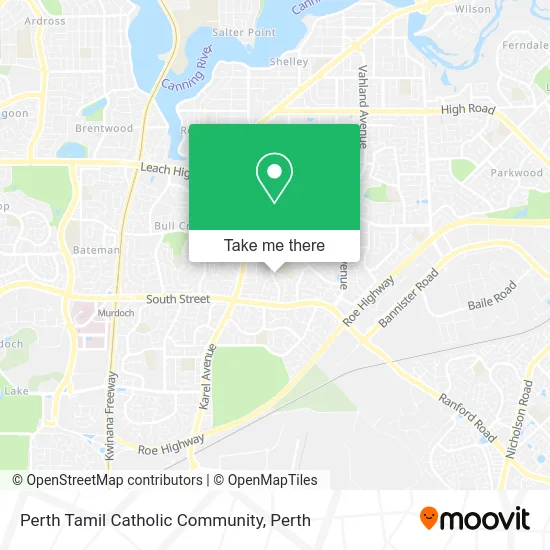 Mapa Perth Tamil Catholic Community