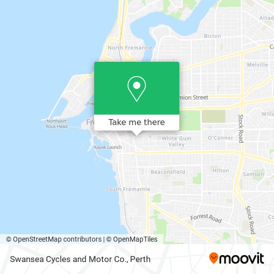 Swansea Cycles and Motor Co. map