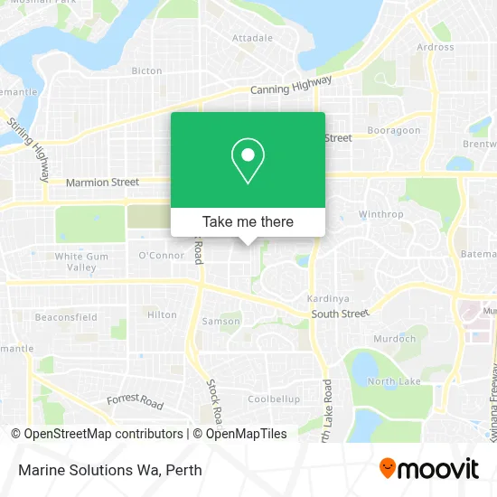 Mapa Marine Solutions Wa