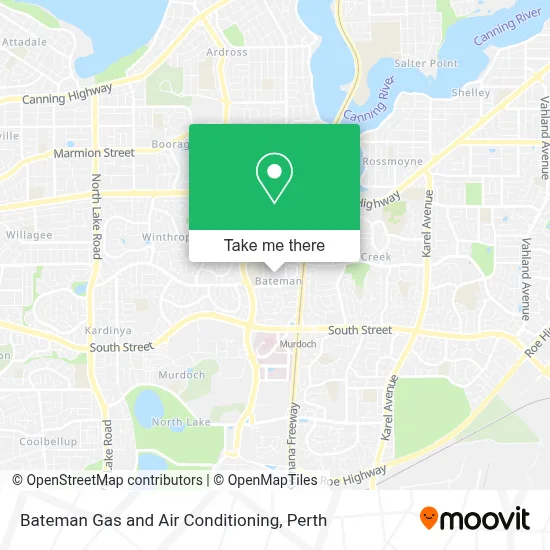 Mapa Bateman Gas and Air Conditioning
