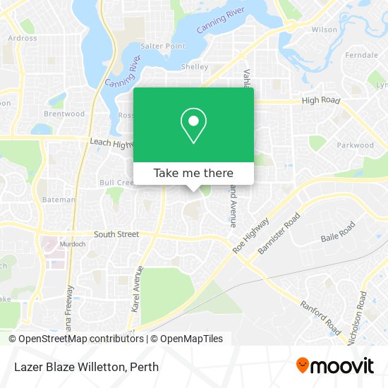 Mapa Lazer Blaze Willetton