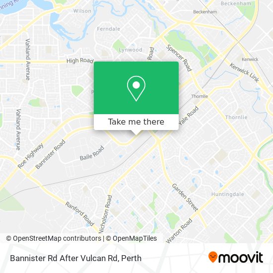 Bannister Rd After Vulcan Rd map