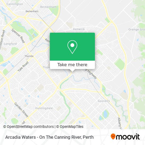 Arcadia Waters - On The Canning River map