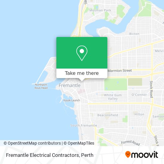 Fremantle Electrical Contractors map