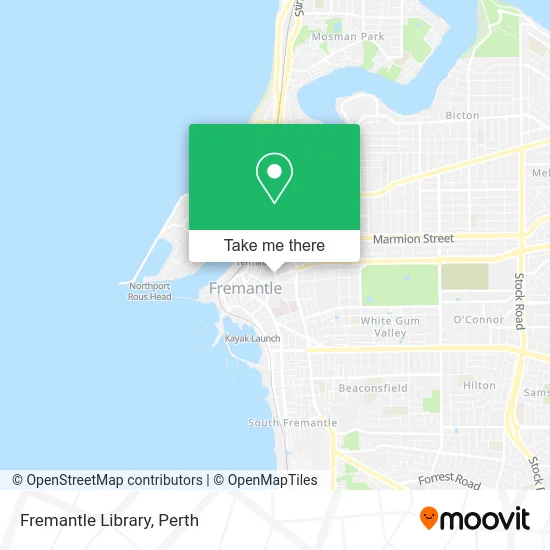 Mapa Fremantle Library