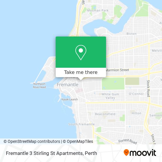 Fremantle 3 Stirling St Apartments map