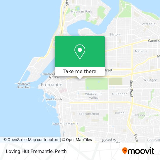 Loving Hut Fremantle map