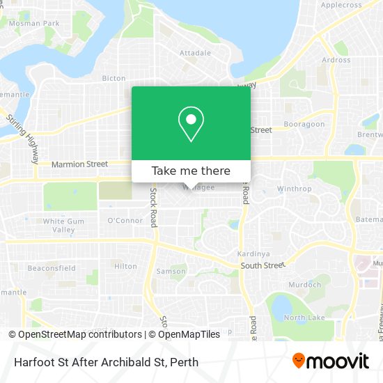 Harfoot St After Archibald St map