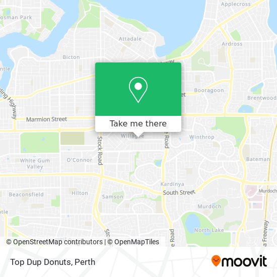 Top Dup Donuts map