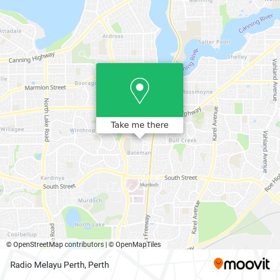Radio Melayu Perth map