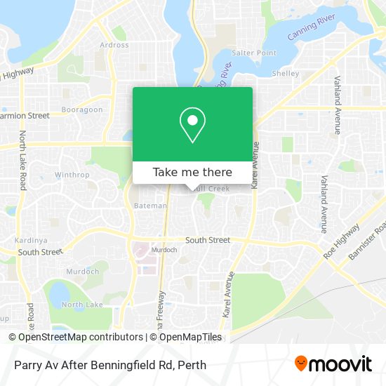 Mapa Parry Av After Benningfield Rd