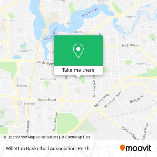 Willetton Basketball Association map