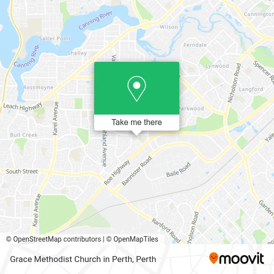 Mapa Grace Methodist Church in Perth