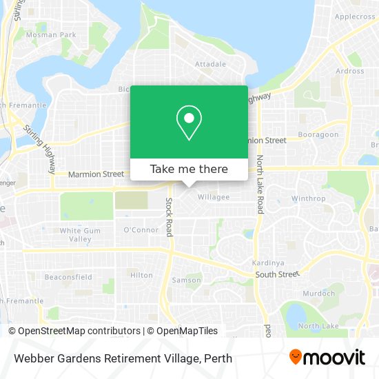 Webber Gardens Retirement Village map