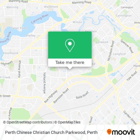 Perth Chinese Christian Church Parkwood map