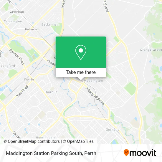 Maddington Station Parking South map