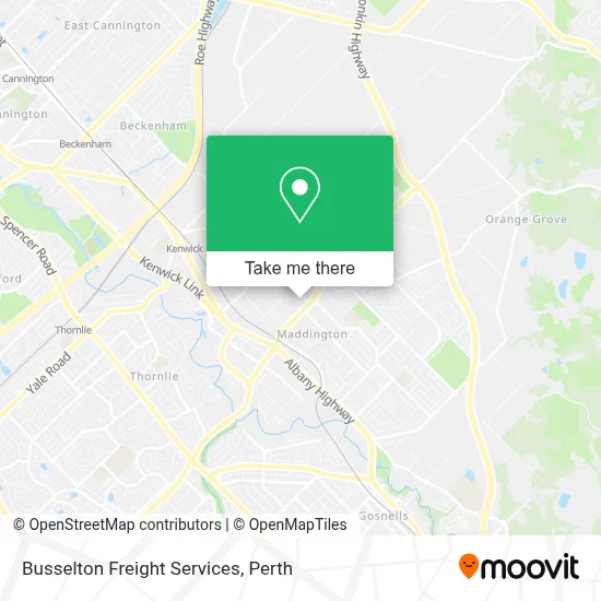 Mapa Busselton Freight Services