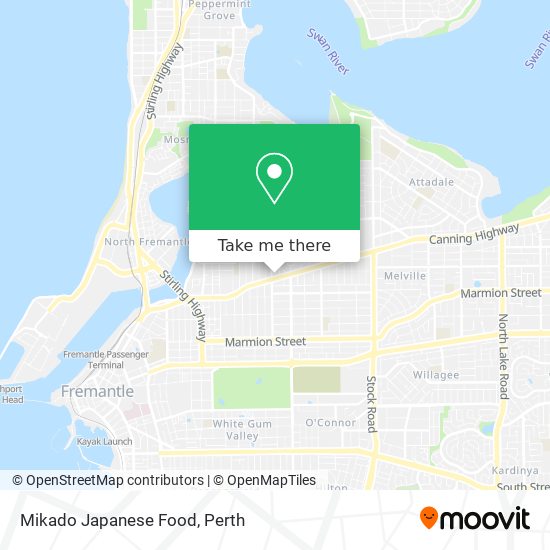 Mikado Japanese Food map